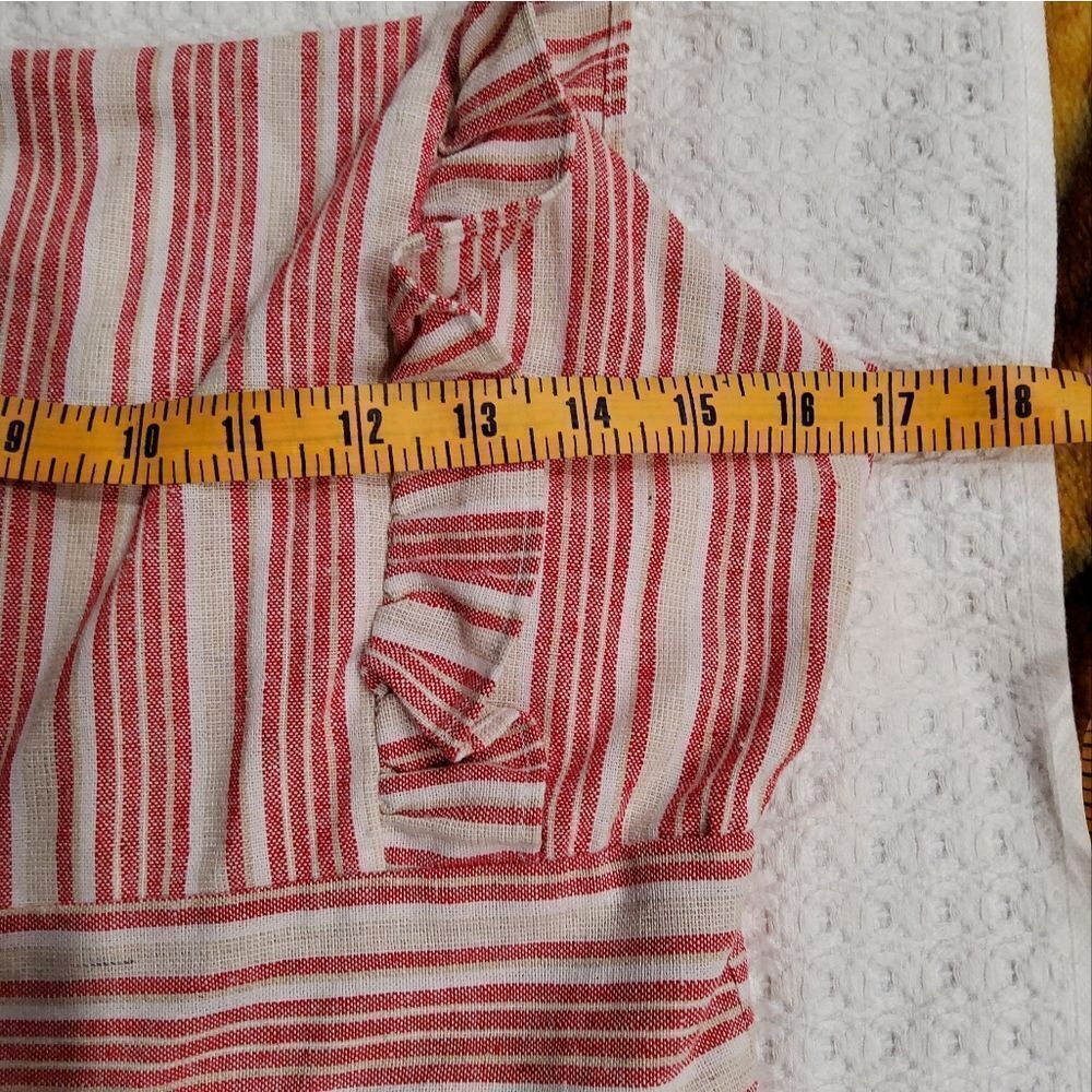 Lulus Emilia Rae Striped Ruffle Culotte Jumpsuit Size M - Picture 10 of 15
